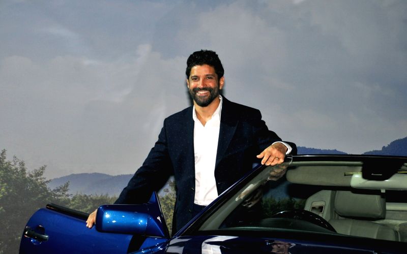 : Mumbai: Indian actor Farhan Akhtar at the launch of Mercedes-Amg SL 55 Roadster