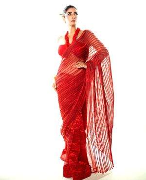 Raveena wears saree made with recyclable material in this 'blistering heatwave'
